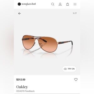 Woman’s Oakley Rose Gold Tortoise Tie Breaker Aviator Sunglasses